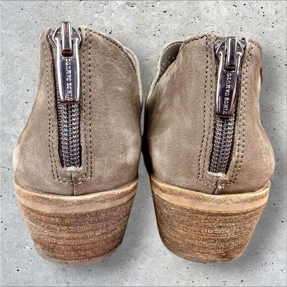 VINCE CAMUTO Paleta Dark Brown/Grey Perforated Nubuck Bootie | US Size 9 (S274) - Picture 7 of 9